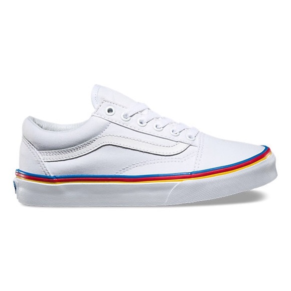 old skool rainbow vans womens